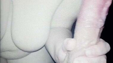 BBW wife sucking cock