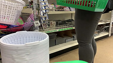 White bbw’s sexy cameltoe and sexy deep wedgie booty