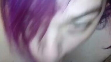 Goth Slave Sucking Dick, Licking Balls And Ass