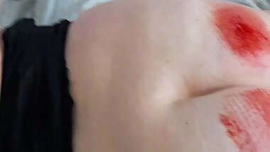 Scottish slut Sara has first punishment for a while