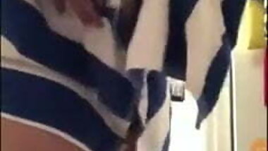 Pawg bends over and spread ass