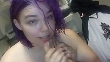Goth Slave Sucks Dick And Feet