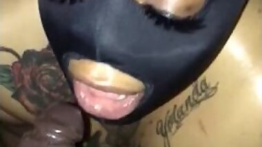 Sucking my step sisters strap. Sneaking around