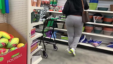 Black bbw big booty sexy deep wedgie short walk