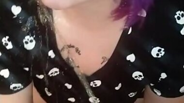 Getting Her Pretty New Shirt Piss Soaked