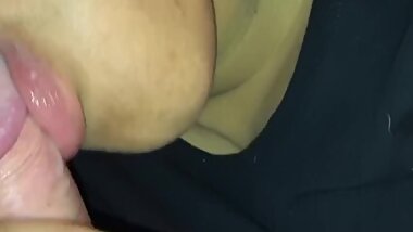 Filming my Ebony BBW stepsister sucking my dick closeup amateur