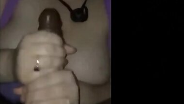 Handjob BBC Milking Ends In Oozing Cumshot on BBW Big Saggy Tits (Close up Slo Mo Cumshot)