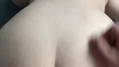 Wife takes deep cum load from husband and queefs it on floor