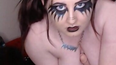 Big Titty Goth Takes Anger Out On Dildo