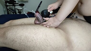 Chastity and facesitting night - part 2 - chastity cumshot