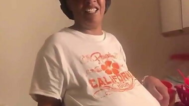 mature ebony tits in kitchen