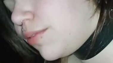 Belt Around Her Neck During Bj