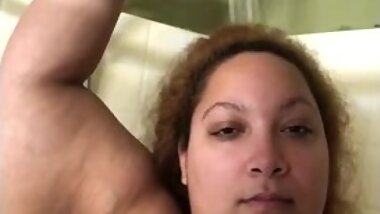 BBW Soaping up some titties in the shower