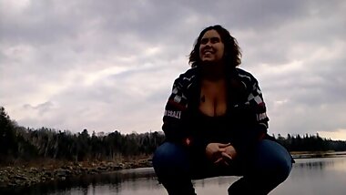 Back to nature with a bbw