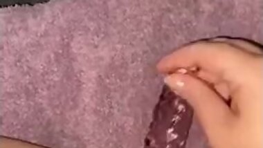 Lowkey Creamy Orgasm with Glass Dildo