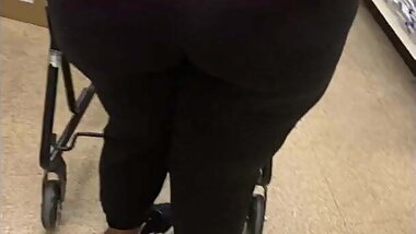 Big Booty Granny in Red Hoodie