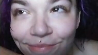 Goth Sub Giving Blowjob After Piss Play