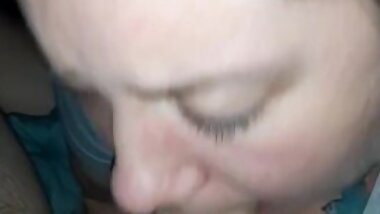 Daddy loves getting his huge white cock slobbered on