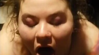 BBW Sucking the Life Out of Thick Black Cock