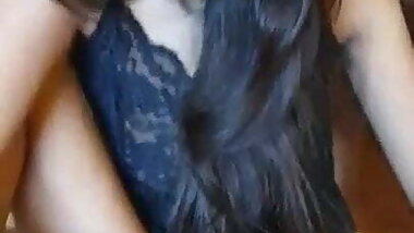 North Indian girl showing how to use DILDO