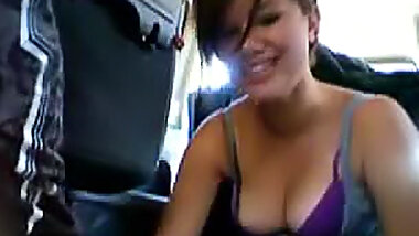 Cocksucker in the back of the car