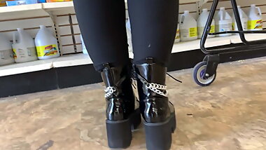 Black granny bending posing booty