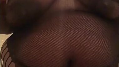 Ebony BBW Getting Ready for a Sneaky Link