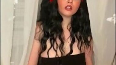 marta Chuchena beautiful brunette BBW eavesdropping on neighbors fucking!